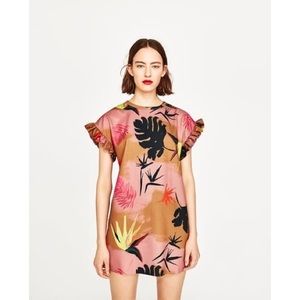 Zara tropical print dress